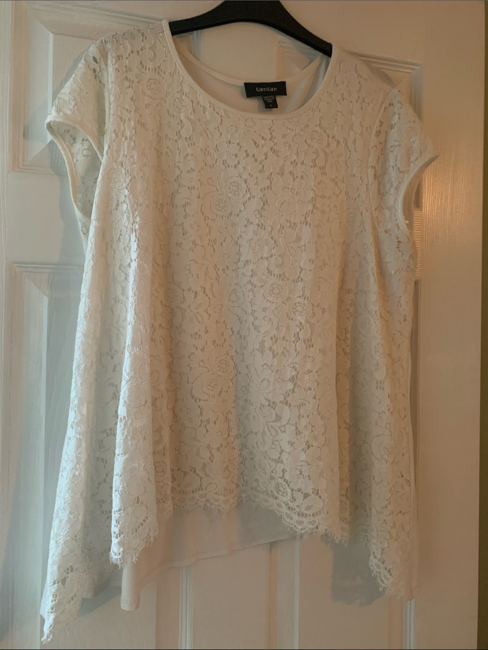 Karen Kane Floral Lace Swing Top